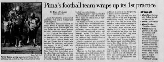 Pima's inaugural football season